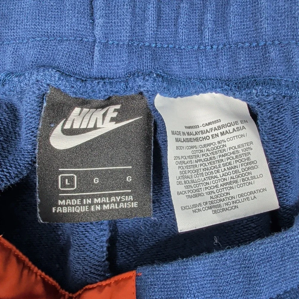 Nike Joggers Mens L Blue Air Force One AF1 Embroidered AH8507-478 Sweatpants Gym